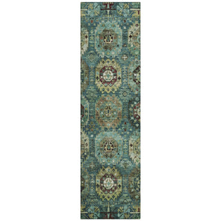 Piper Looms Chantille Medallions ACN2024 Teal Machine Washable Area Rug Runner Main Image