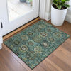 Piper Looms Chantille Medallions ACN2024 Teal Machine Washable Area Rug Scatter Lifestyle Image Feature