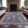 Piper Looms Chantille Global ACN2025 Blue Machine Washable Area Rug Lifestyle Image Feature