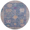 Piper Looms Chantille Global ACN2025 Blue Machine Washable Area Rug Round Main Image