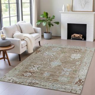 Piper Looms Chantille Global ACN2025 Brown Machine Washable Area Rug Lifestyle Image Feature