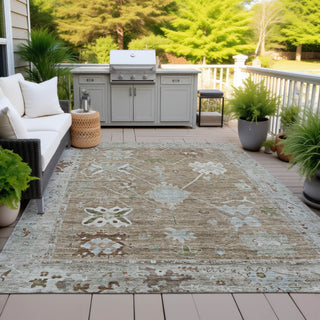 Piper Looms Chantille Global ACN2025 Brown Machine Washable Area Rug Outdoor Lifestyle Image Feature