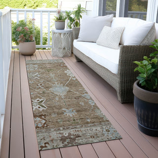 Piper Looms Chantille Global ACN2025 Brown Machine Washable Area Rug Runner Outdoor Lifestyle Image Feature