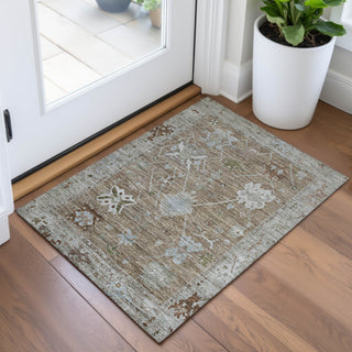 Piper Looms Chantille Global ACN2025 Brown Machine Washable Area Rug Scatter Lifestyle Image Feature
