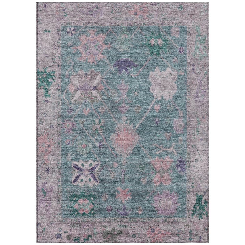Piper Looms Chantille Global ACN2025 Green Machine Washable Area Rug main image