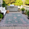 Piper Looms Chantille Global ACN2025 Green Machine Washable Area Rug Outdoor Lifestyle Image Feature
