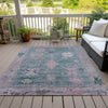 Piper Looms Chantille Global ACN2025 Green Machine Washable Area Rug Outdoor Lifestyle Image Feature