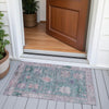 Piper Looms Chantille Global ACN2025 Green Machine Washable Area Rug Scatter Outdoor Lifestyle Image Feature