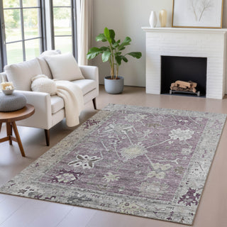 Piper Looms Chantille Global ACN2025 Merlot Machine Washable Area Rug Lifestyle Image Feature