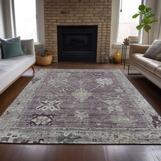 Piper Looms Chantille Global ACN2025 Merlot Machine Washable Area Rug Lifestyle Image Feature