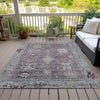 Piper Looms Chantille Global ACN2025 Merlot Machine Washable Area Rug Outdoor Lifestyle Image Feature
