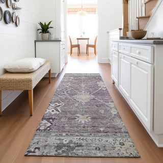 Piper Looms Chantille Global ACN2025 Merlot Machine Washable Area Rug Runner Lifestyle Image Feature