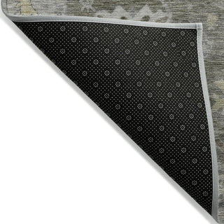 Piper Looms Chantille Global ACN2025 Pewter Machine Washable Area Rug Backing Image