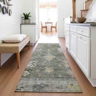 Piper Looms Chantille Global ACN2025 Pewter Machine Washable Area Rug Runner Lifestyle Image Feature