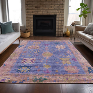 Piper Looms Chantille Global ACN2025 Purple Machine Washable Area Rug Lifestyle Image Feature