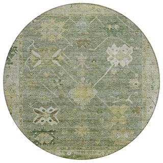 Piper Looms Chantille Global ACN2025 Sage Machine Washable Area Rug Round Main Image