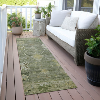 Piper Looms Chantille Global ACN2025 Sage Machine Washable Area Rug Runner Outdoor Lifestyle Image Feature