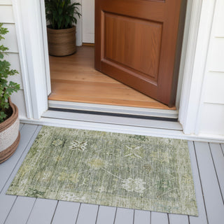 Piper Looms Chantille Global ACN2025 Sage Machine Washable Area Rug Scatter Outdoor Lifestyle Image Feature
