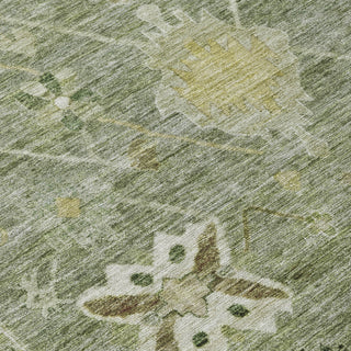 Piper Looms Chantille Global ACN2025 Sage Machine Washable Area Rug Swatch Image