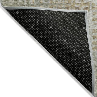 Piper Looms Chantille Geometric ACN2026 Aloe Machine Washable Area Rug Backing Image
