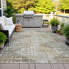 Piper Looms Chantille Geometric ACN2026 Aloe Machine Washable Area Rug Outdoor Lifestyle Image Feature