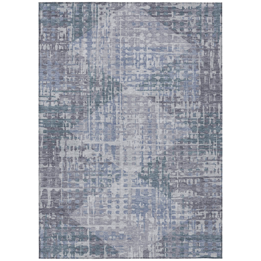 Piper Looms Chantille Geometric ACN2026 Blue Machine Washable Area Rug main image