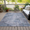 Piper Looms Chantille Geometric ACN2026 Blue Machine Washable Area Rug Outdoor Lifestyle Image Feature