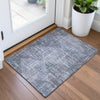 Piper Looms Chantille Geometric ACN2026 Blue Machine Washable Area Rug Scatter Lifestyle Image Feature