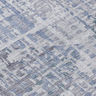 Piper Looms Chantille Geometric ACN2026 Blue Machine Washable Area Rug Swatch Image