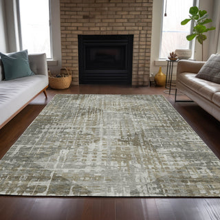Piper Looms Chantille Geometric ACN2026 Pewter Machine Washable Area Rug Lifestyle Image Feature