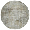 Piper Looms Chantille Geometric ACN2026 Pewter Machine Washable Area Rug Round Main Image