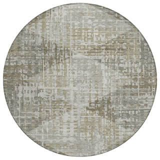 Piper Looms Chantille Geometric ACN2026 Pewter Machine Washable Area Rug Round Main Image