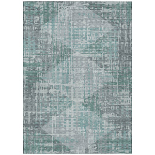 Piper Looms Chantille Geometric ACN2026 Teal Machine Washable Area Rug main image