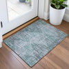 Piper Looms Chantille Geometric ACN2026 Teal Machine Washable Area Rug Scatter Lifestyle Image Feature
