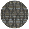 Piper Looms Chantille Stripes ACN2027 Coffee Machine Washable Area Rug Round Main Image