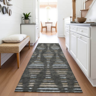 Piper Looms Chantille Stripes ACN2027 Coffee Machine Washable Area Rug Runner Lifestyle Image Feature