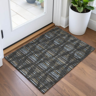 Piper Looms Chantille Stripes ACN2027 Coffee Machine Washable Area Rug Scatter Lifestyle Image Feature