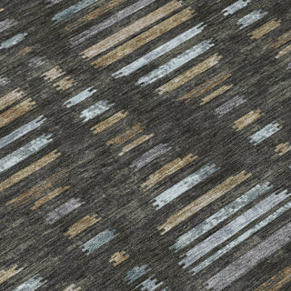 Piper Looms Chantille Stripes ACN2027 Coffee Machine Washable Area Rug Swatch Image