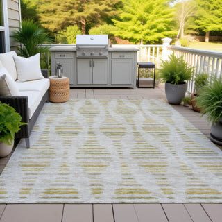 Piper Looms Chantille Stripes ACN2027 Ivory Machine Washable Area Rug Outdoor Lifestyle Image Feature