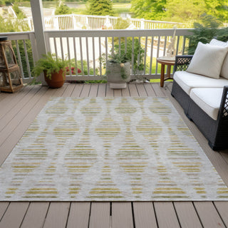 Piper Looms Chantille Stripes ACN2027 Ivory Machine Washable Area Rug Outdoor Lifestyle Image Feature