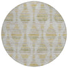 Piper Looms Chantille Stripes ACN2027 Ivory Machine Washable Area Rug Round Main Image