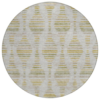 Piper Looms Chantille Stripes ACN2027 Ivory Machine Washable Area Rug Round Main Image