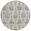 Piper Looms Chantille Stripes ACN2027 Linen Machine Washable Area Rug Round Main Image