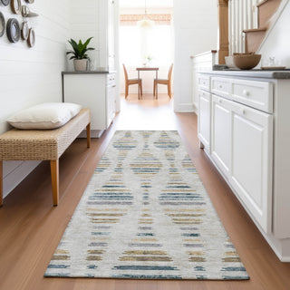 Piper Looms Chantille Stripes ACN2027 Linen Machine Washable Area Rug Runner Lifestyle Image Feature
