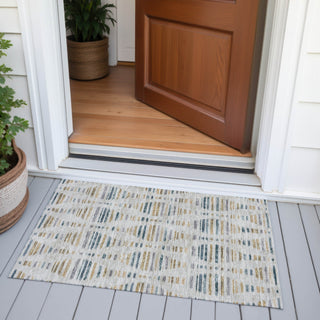Piper Looms Chantille Stripes ACN2027 Linen Machine Washable Area Rug Scatter Outdoor Lifestyle Image Feature