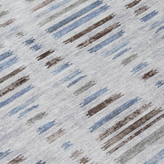 Piper Looms Chantille Stripes ACN2027 Putty Machine Washable Area Rug Swatch Image