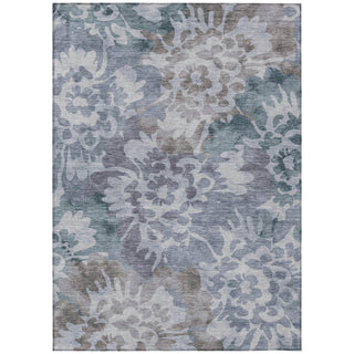 Piper Looms Chantille Floral ACN2028 Blue Machine Washable Area Rug main image