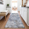 Piper Looms Chantille Floral ACN2028 Blue Machine Washable Area Rug Runner Lifestyle Image Feature