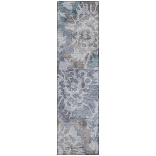Piper Looms Chantille Floral ACN2028 Blue Machine Washable Area Rug Runner Main Image