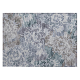 Piper Looms Chantille Floral ACN2028 Blue Machine Washable Area Rug Scatter Main Image